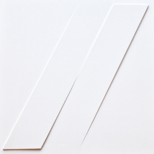 Rilievo, 1977, estroflessioni e acrilico su tavola, cm 50 x 50