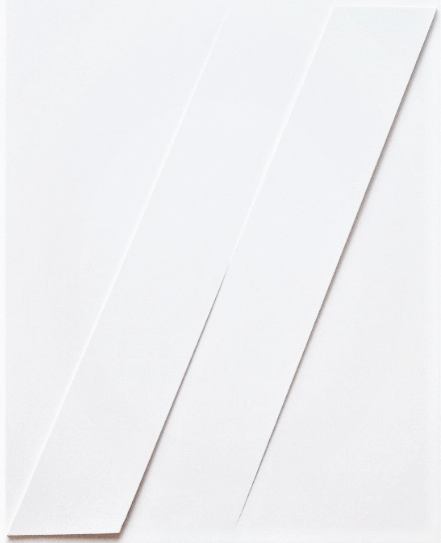 Rilievo, 1977, estroflessioni e acrilico su tavola, cm 50 x 37 r