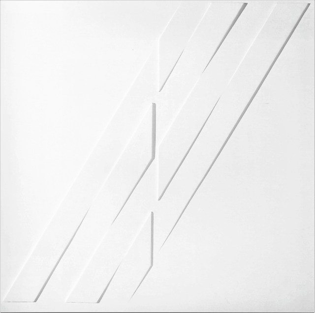 rilievo, estroflessione e acrilico su tavola, 40 x 40 cm, anni 70 r